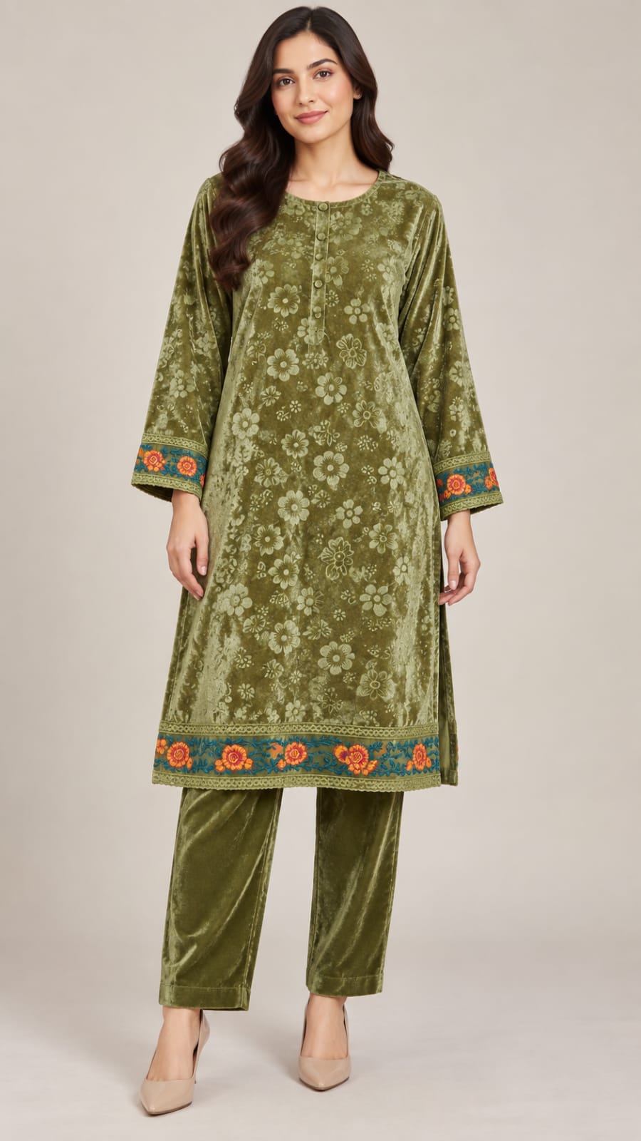 Velvet-110-Army Green