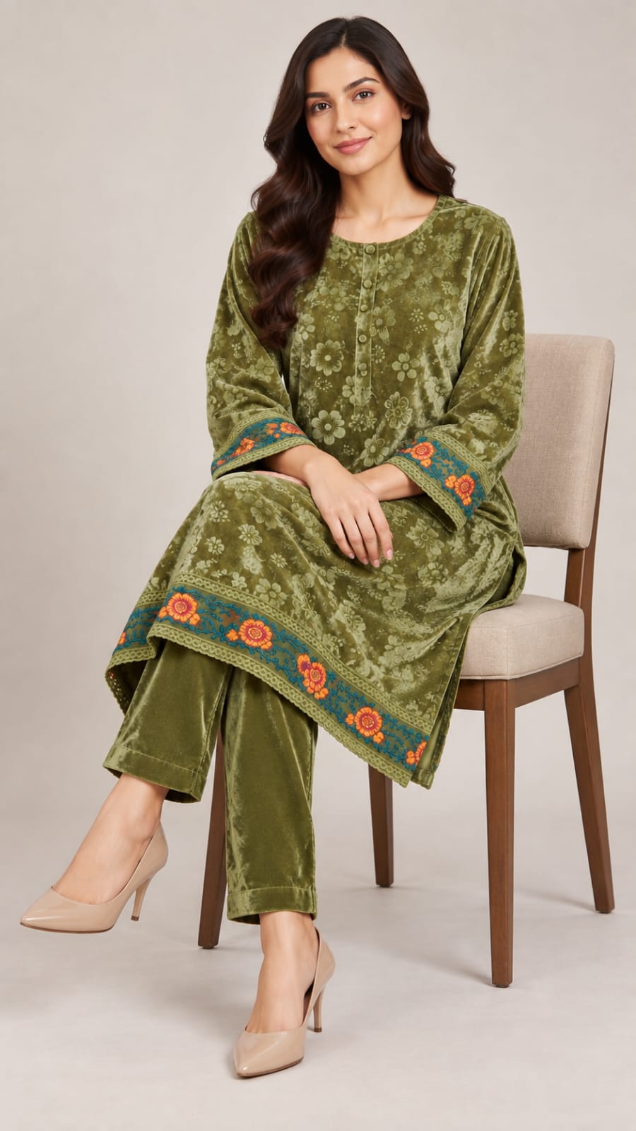 Velvet-110-Army Green